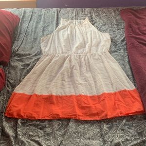 Old Navy Cream Striped Dress